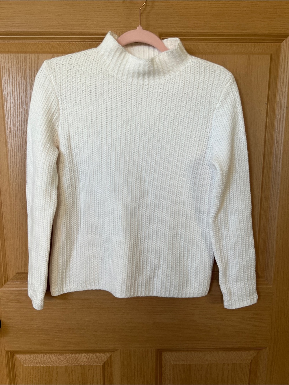NWT J. Crew Oversized Ivory/Cream Mock Neck Sweater MSRP $110